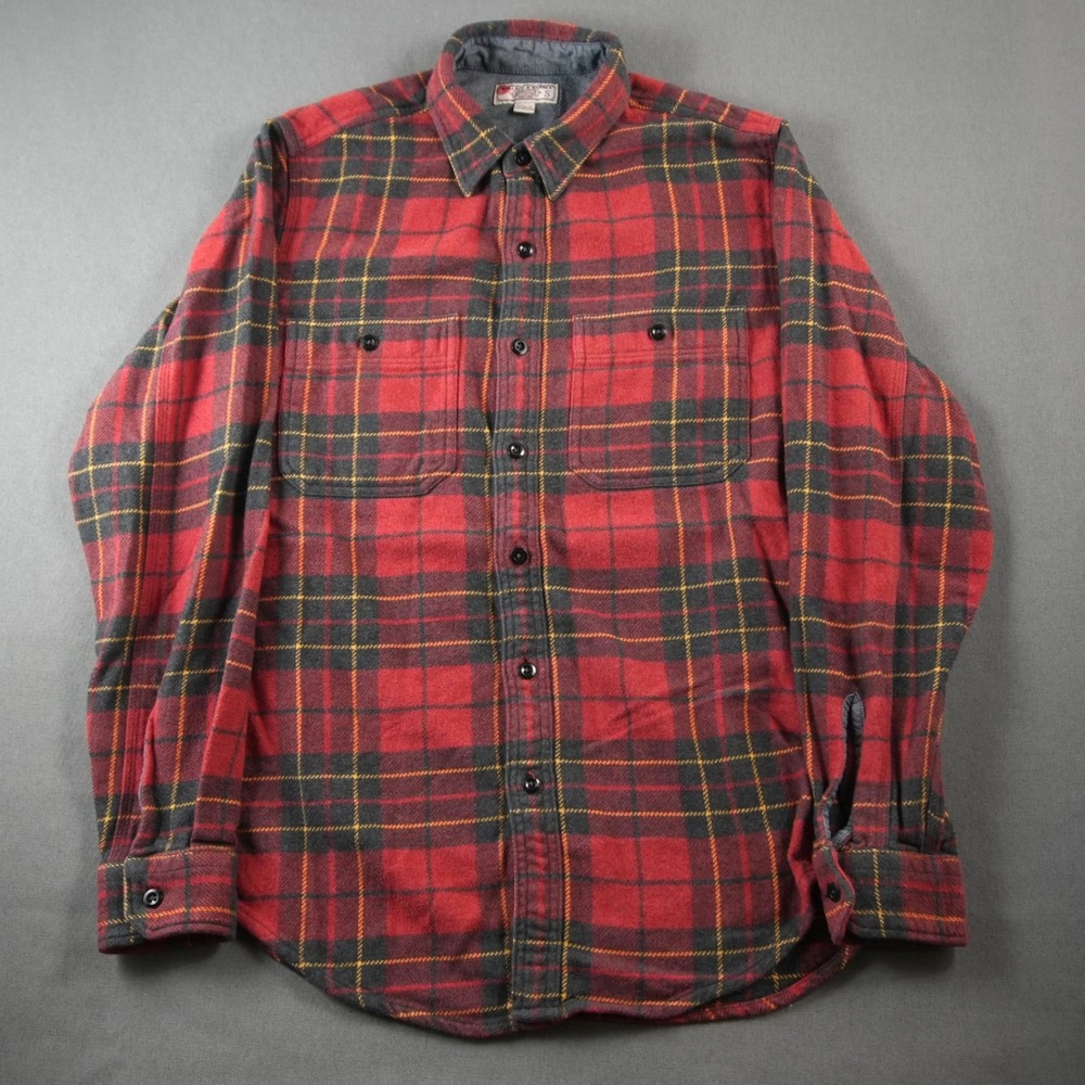 Wallace & Barnes Flannel Buffalo Plaid Shirt Mens S Preppy Outdoor Long Sleeve - Picture 2 of 11